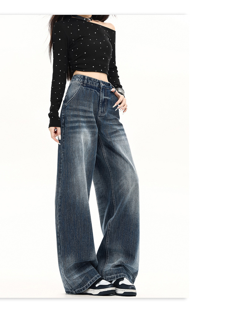 High-Fall Straight Leg Wide-Leg Casual Pants for Women Summer Fashion Loose Fit Style