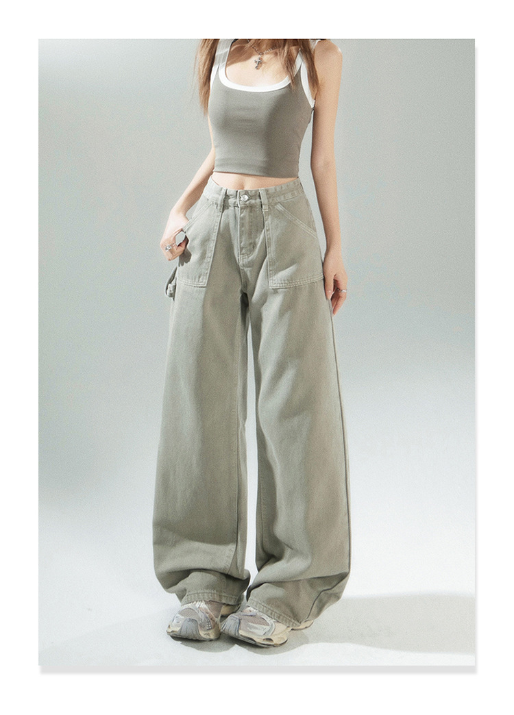 Loose Wide-Leg Pants, Boho Chic, Versatile Slimming Women's Denim Pants
