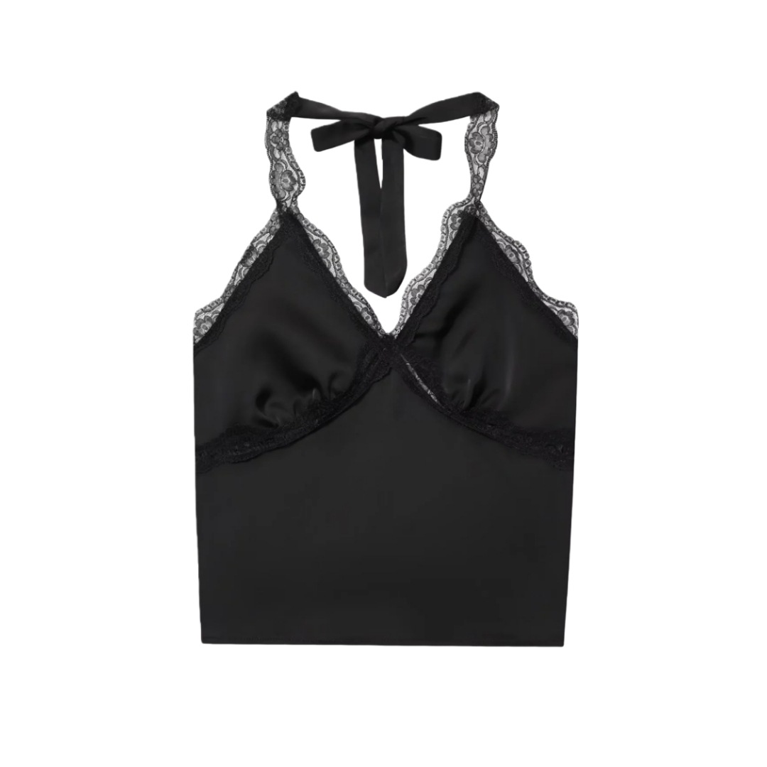 Streetwear Open Back Frill Wrap Cami