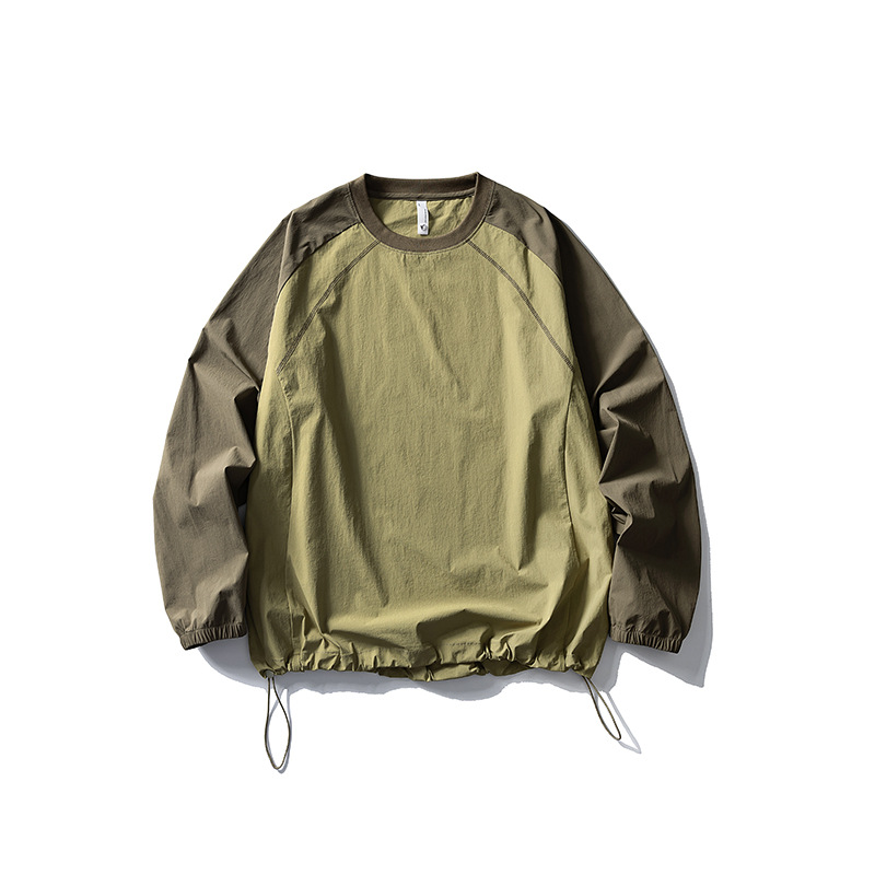Nylon Letter Print Training Raglan Oversized Tee