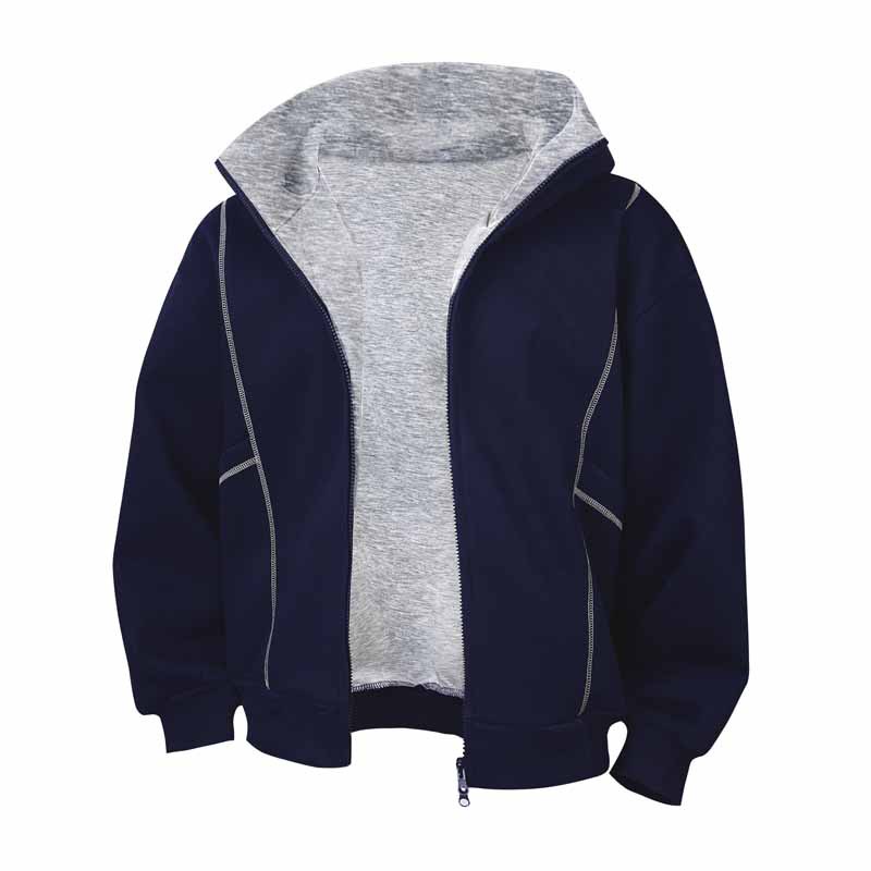 Street Relaxed Fit Zip-Up Letter Print Hoodie