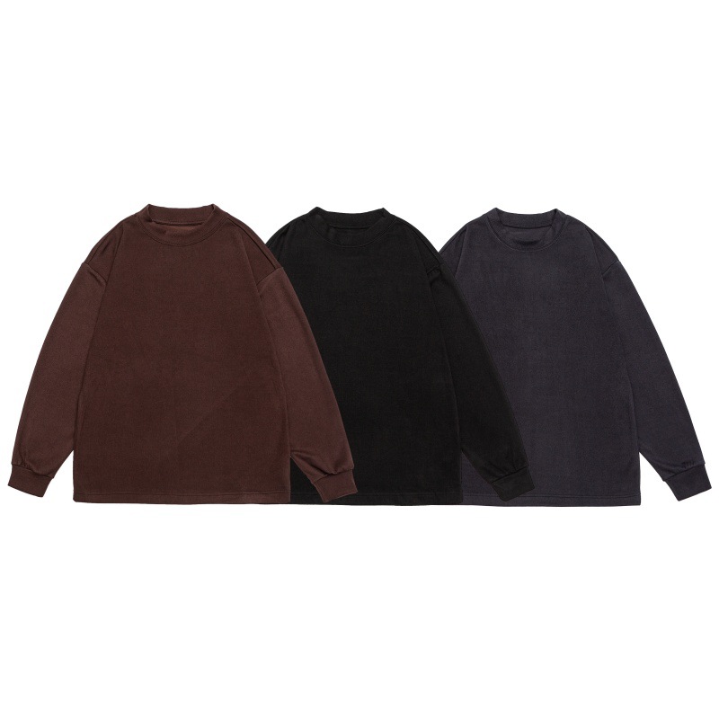 Plain Relaxed Full Arm Crew T-Shirt