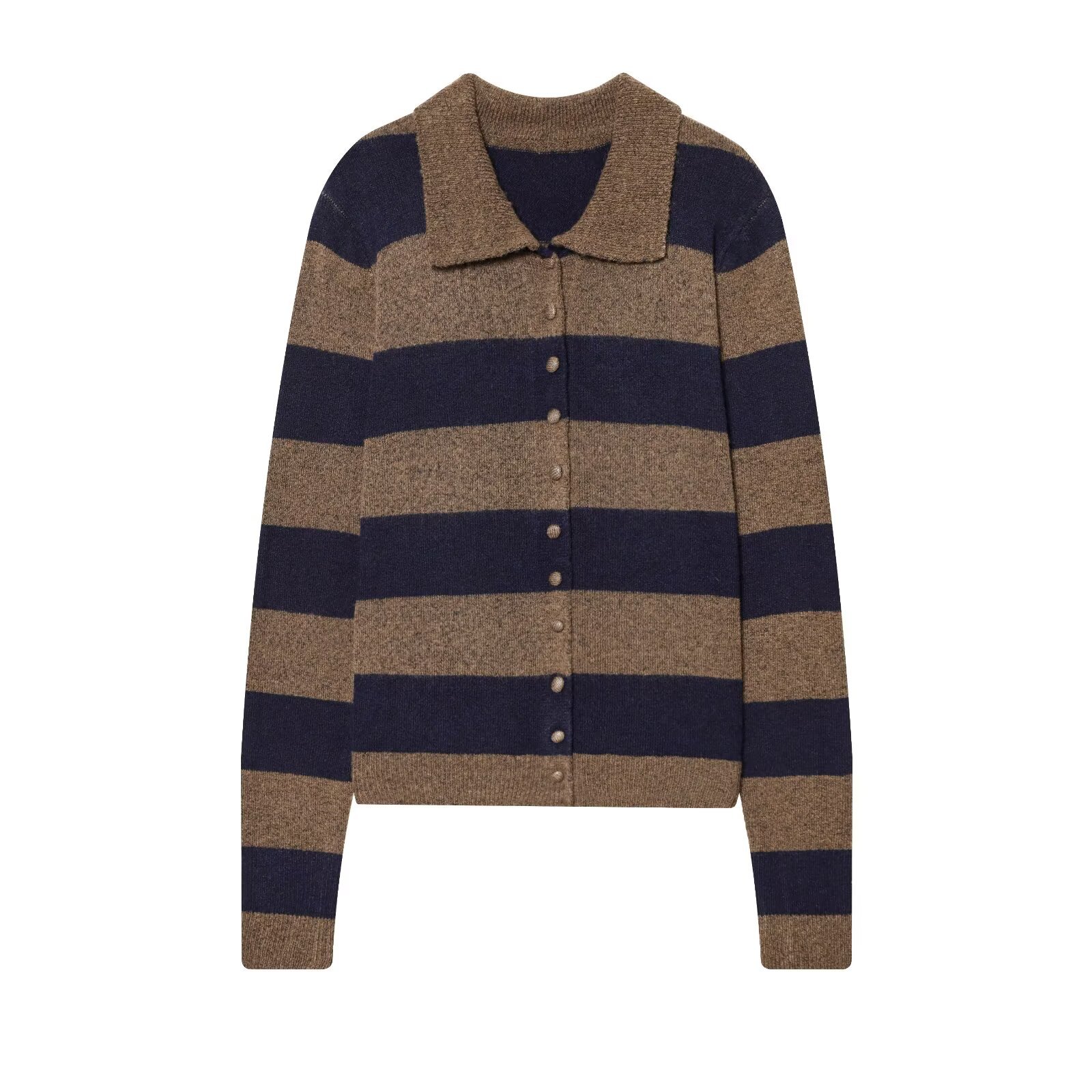Striped knitted jacket