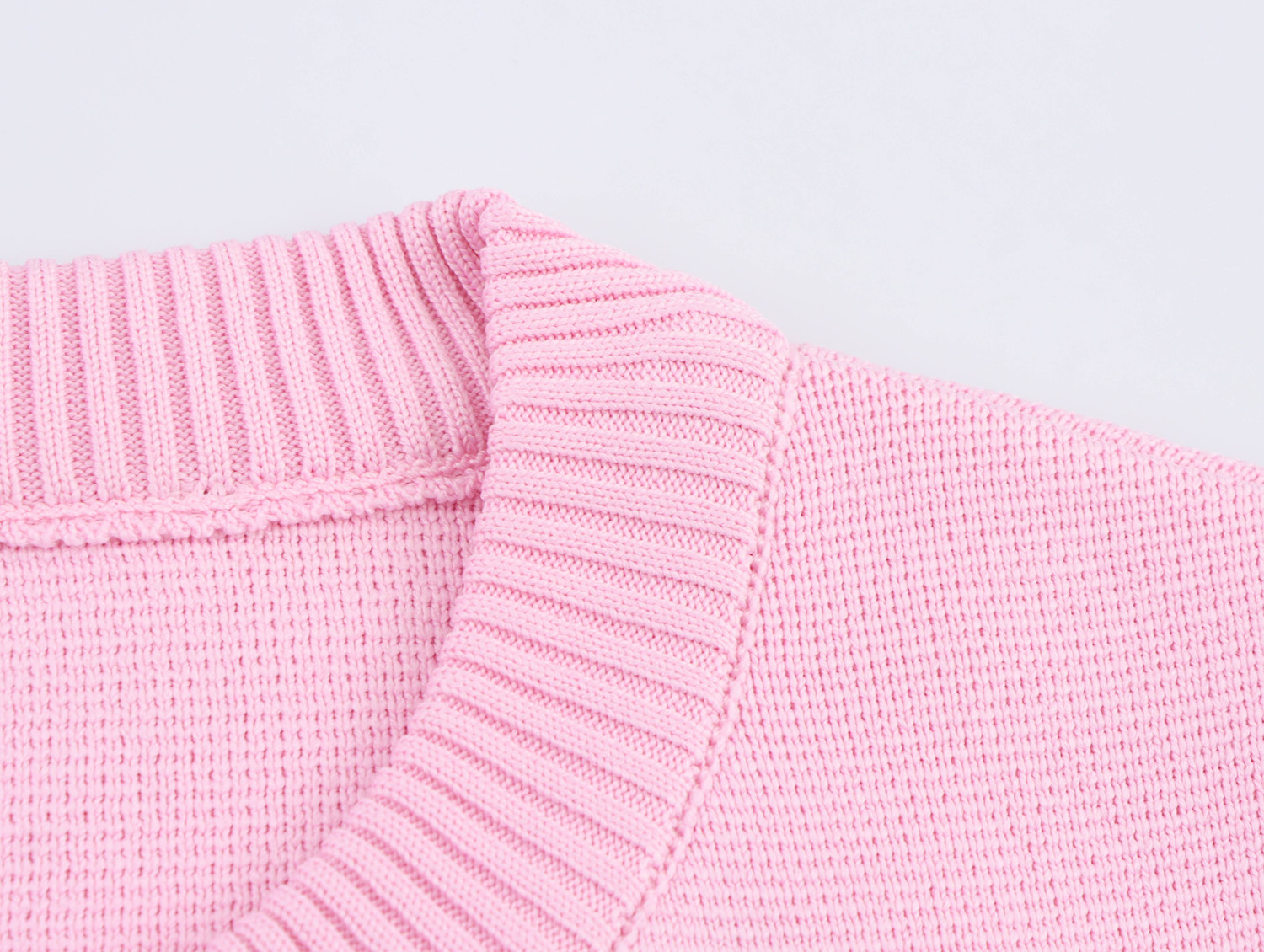 Round neck short sleeved button up knitted sweater top for women