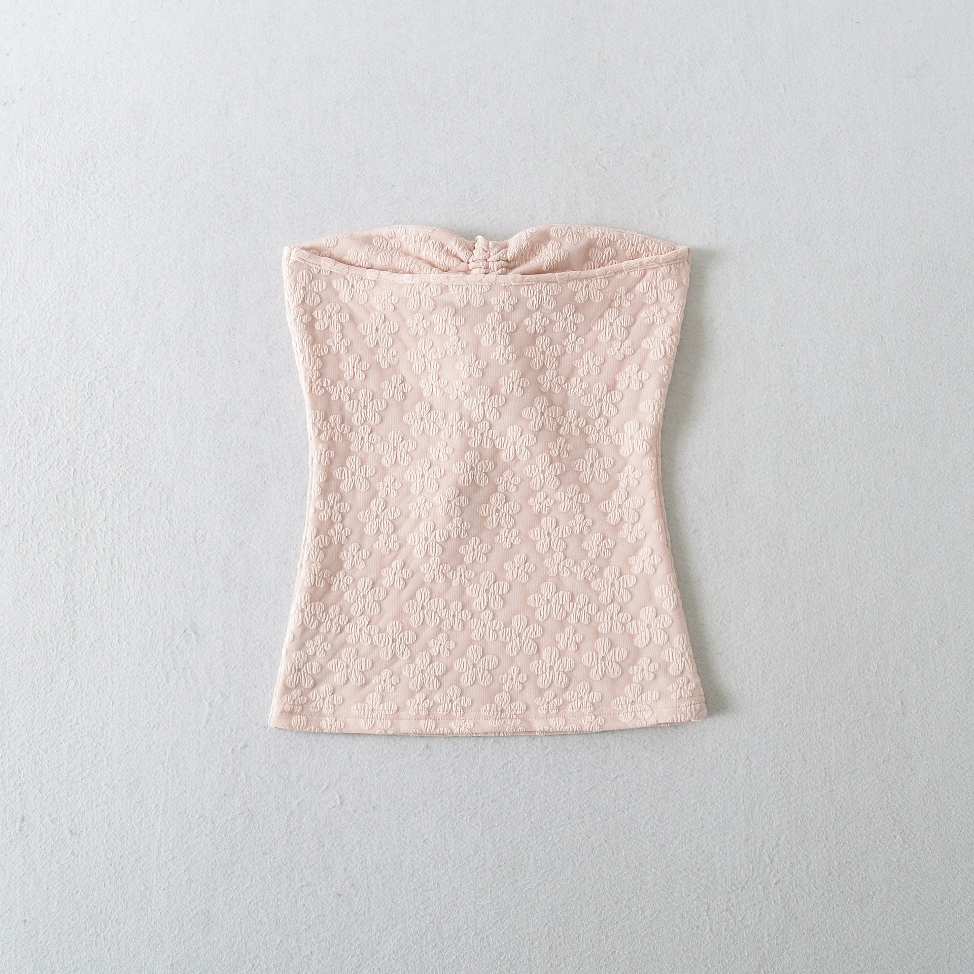 Sweetheart Neck Floral Crop Top with Drawstring Binding for Women