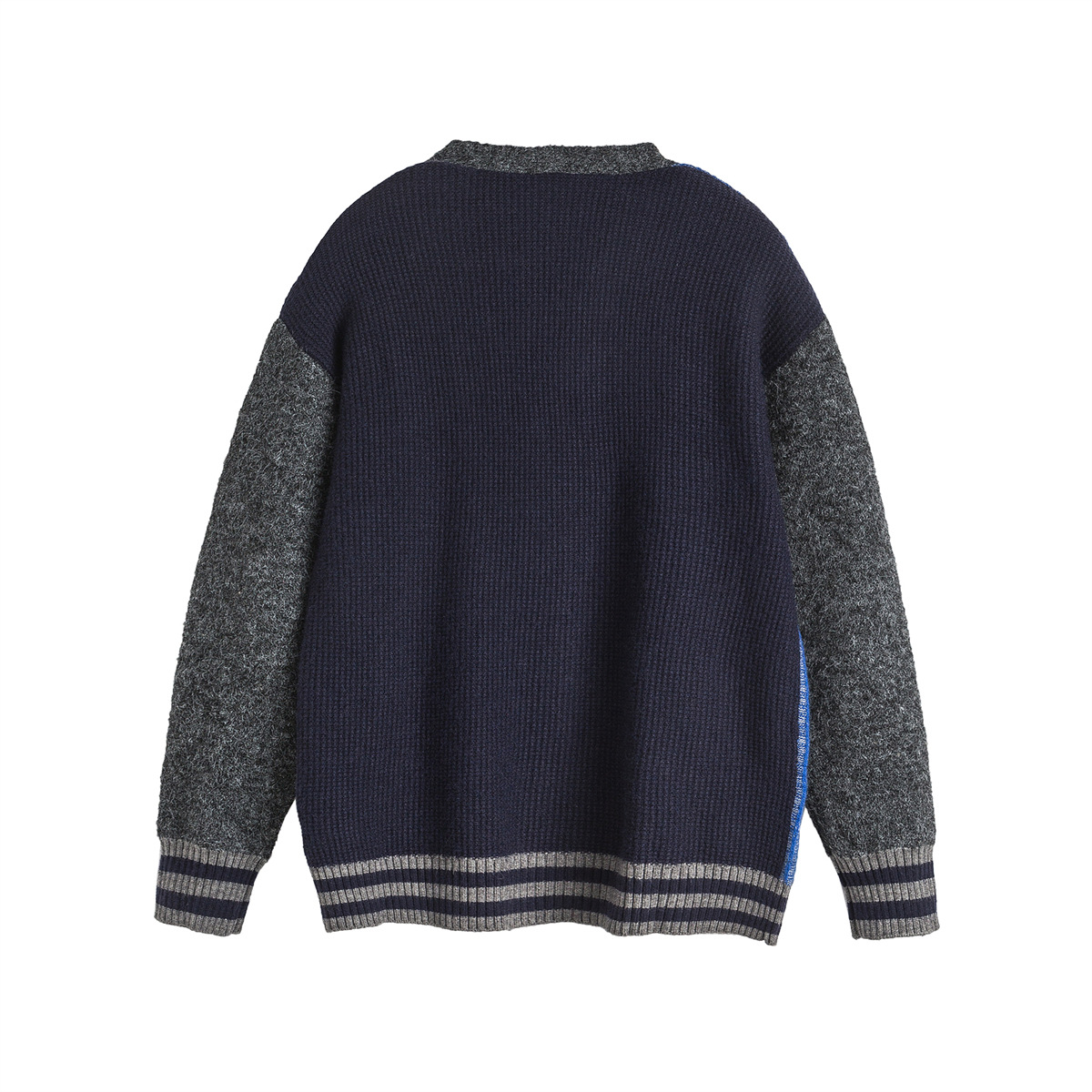 Oversized Two-Tone Japanese Workwear Cardigan