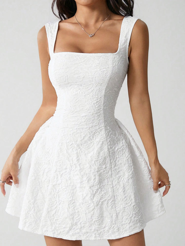 Polyester Sleeveless Tie Neck Bodycon Mini Dress