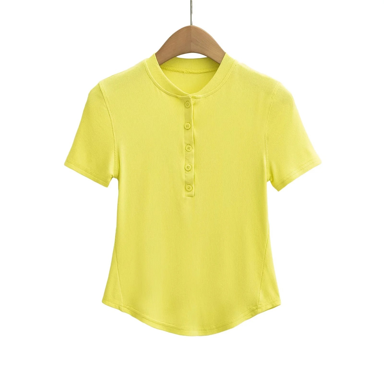 Ladies Plain Fitted Crew Neck Tee