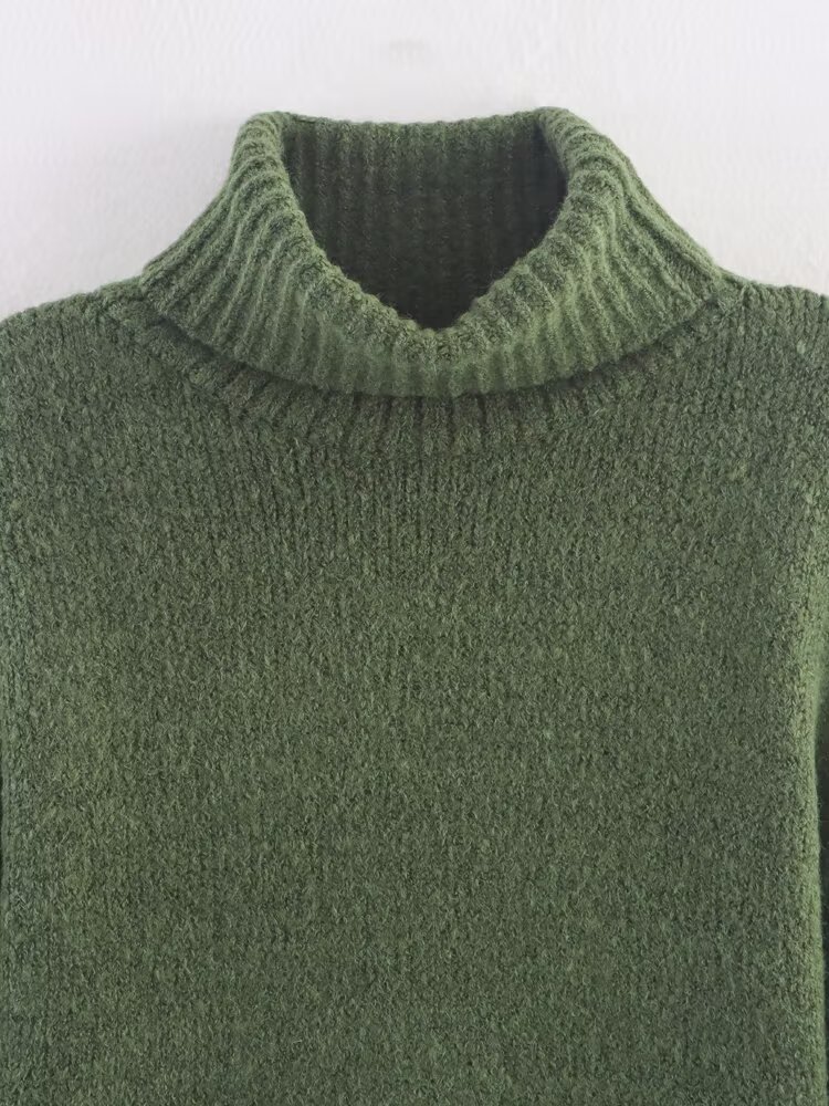 Polyester Stand Collar Full Sleeve Plain Sweater
