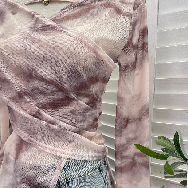 Desire Asymmetrical Long Single Sleeve Blouse