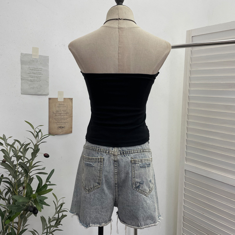 Bardot Cutout Patterned Bandeau Vest