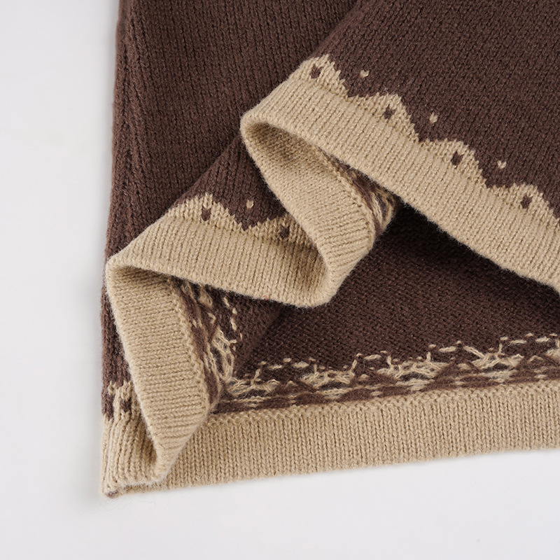 Two-tone Slim Thermal Henley Sweater