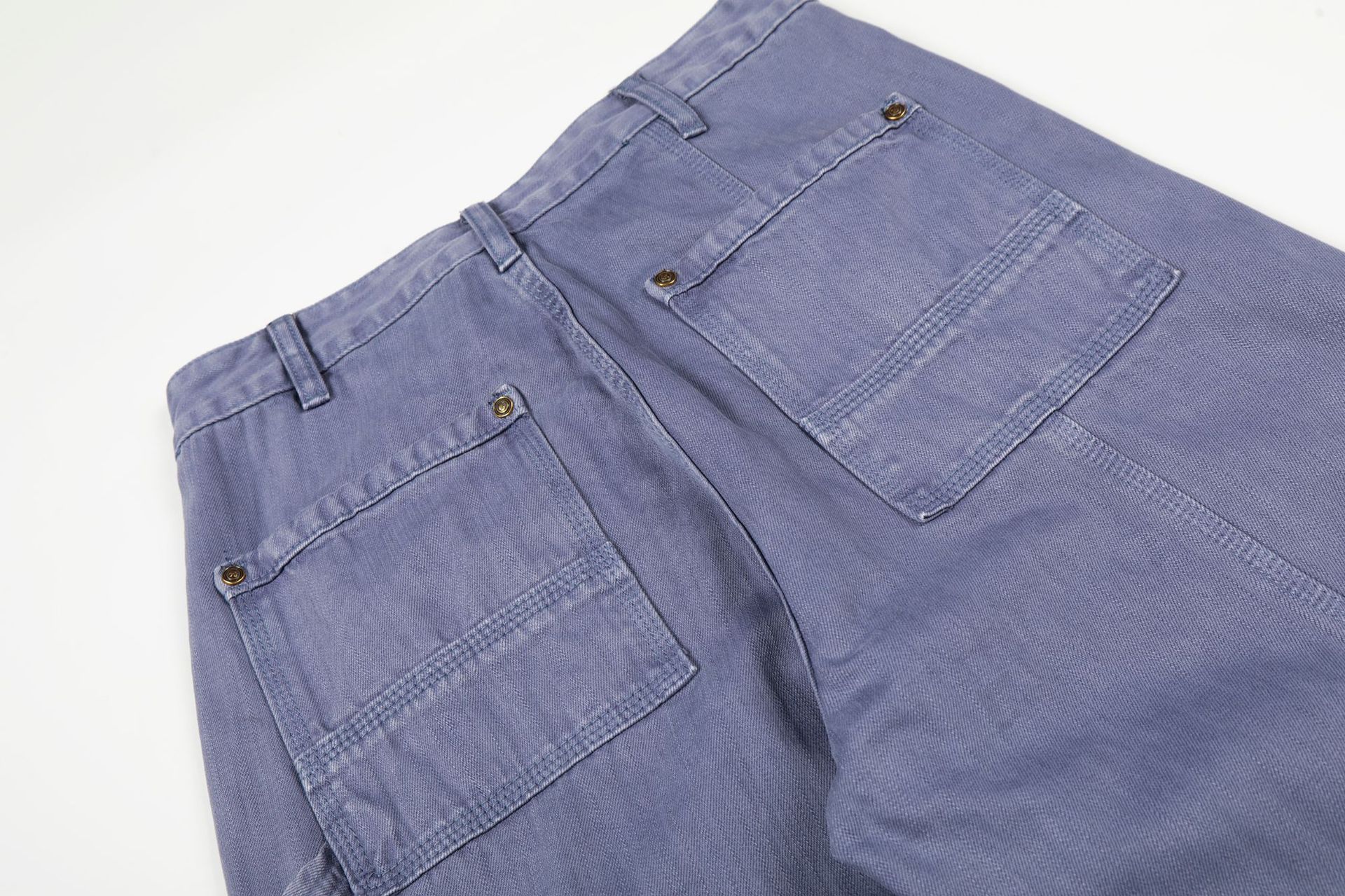 Street Vintage Unisex High-End Workwear Blue Design Men's Loose Straight Jeans