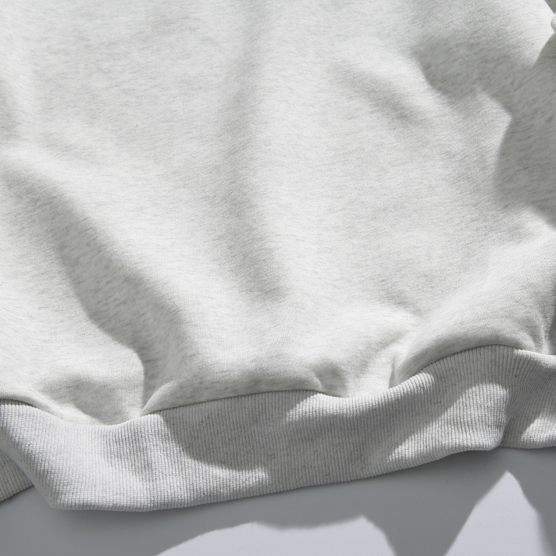 Oversized Cotton Twin Band Mock Neck Hoodie