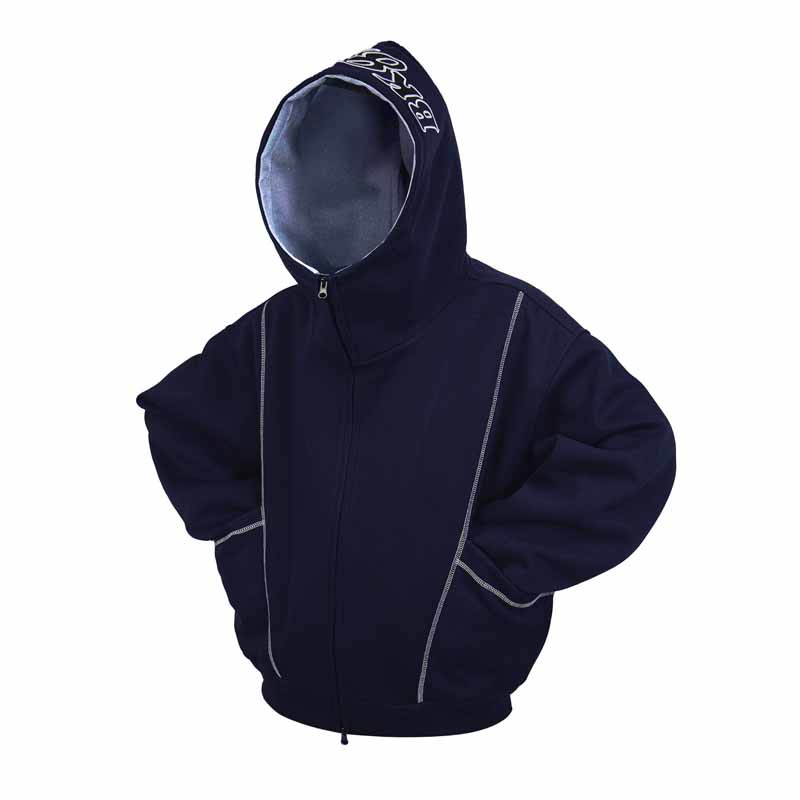 Street Relaxed Fit Zip-Up Letter Print Hoodie