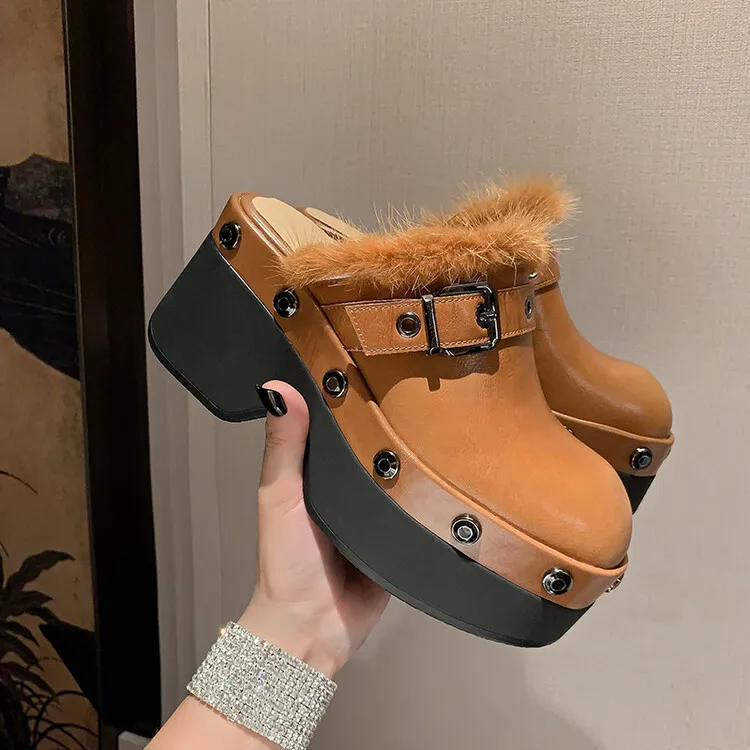 Ladies Embellished Chunky Sole Sandals