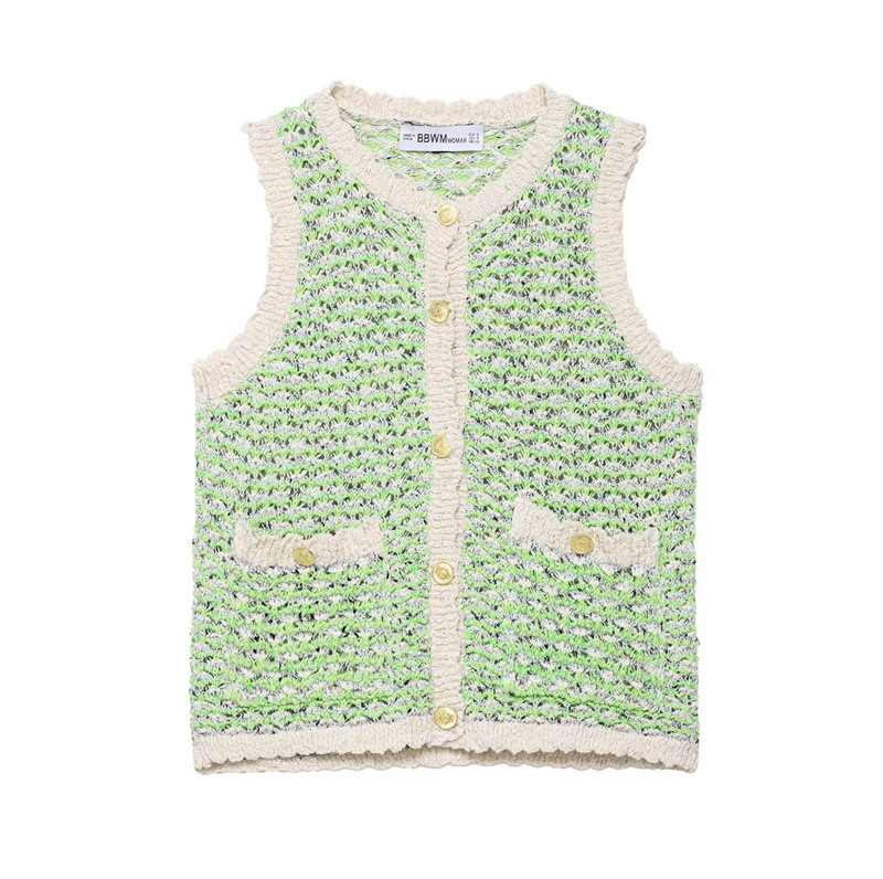 Ladies British Polyester Armless Crew Top