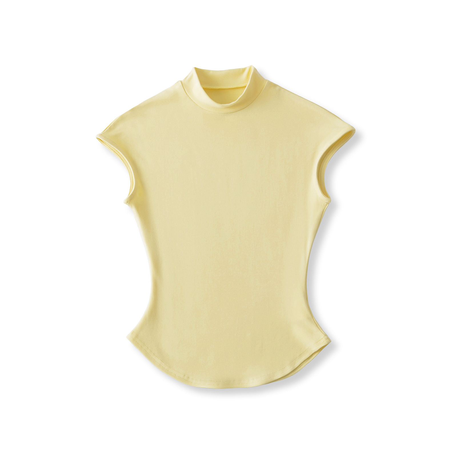 Half-high Neck Short Sleeve Fitted Base Layer Top T-shirt