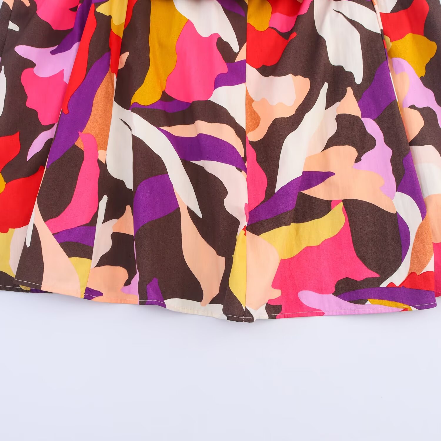 Women's Fashion Casual Printed Poplin Midi Dress