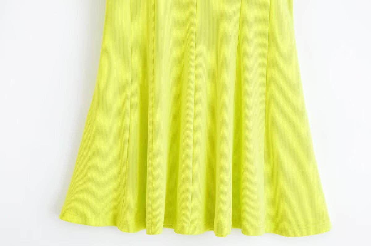 Women's Clothing Backless Round Neck Knitted Short Dress