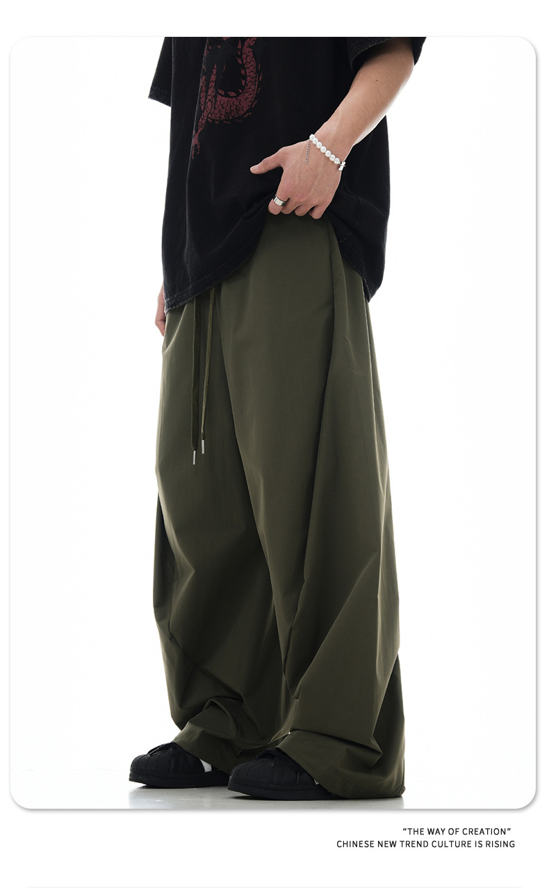 Work Pants for Men and Women Loose Quick-Dry Straight Leg Cargo Trousers
