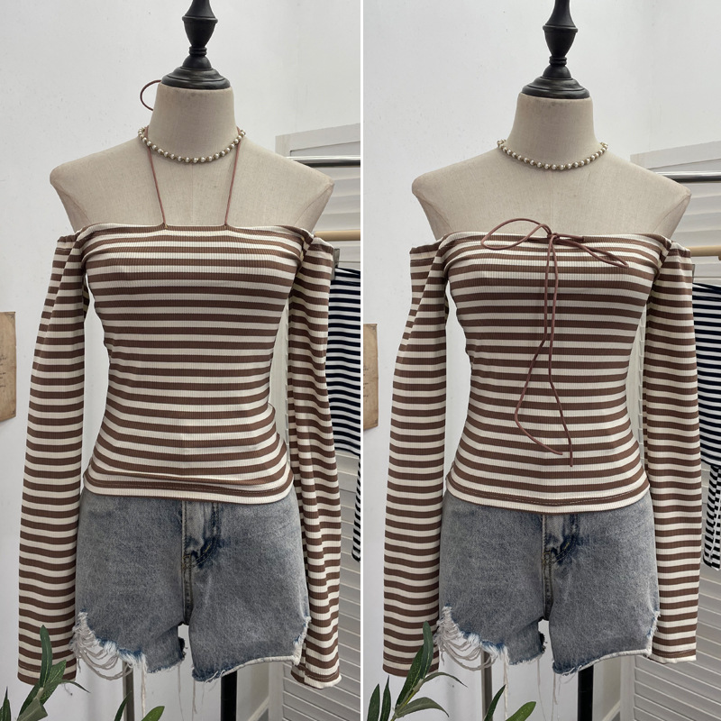 Celebrity Slim Fit Asymmetric Wrist-Length Crop Top