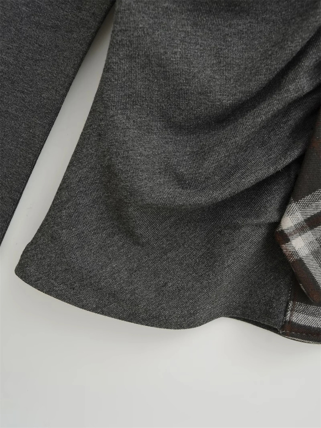 Bold Grid Lapel Dual Slim Outfit