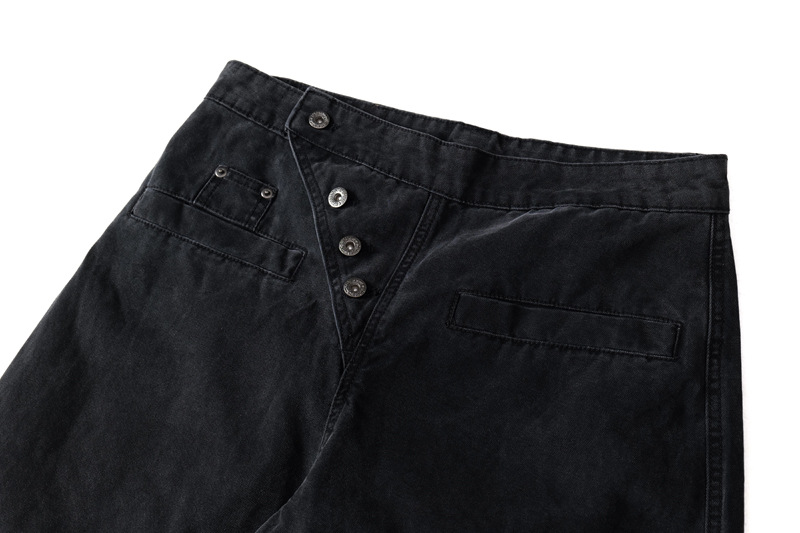 Original Streetwear Brand Design Vintage Button Decoration High-Street Cool Loose Casual Knife Pants Jeans Long Pants