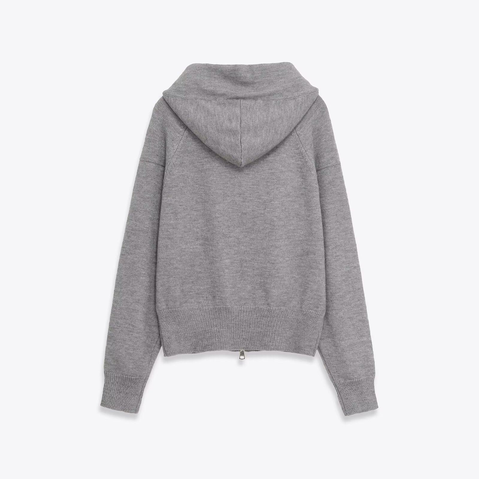 Bow knit hooded jacket