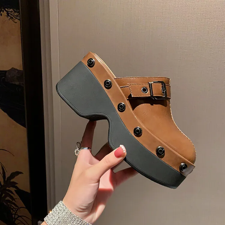 Ladies Embellished Chunky Sole Sandals