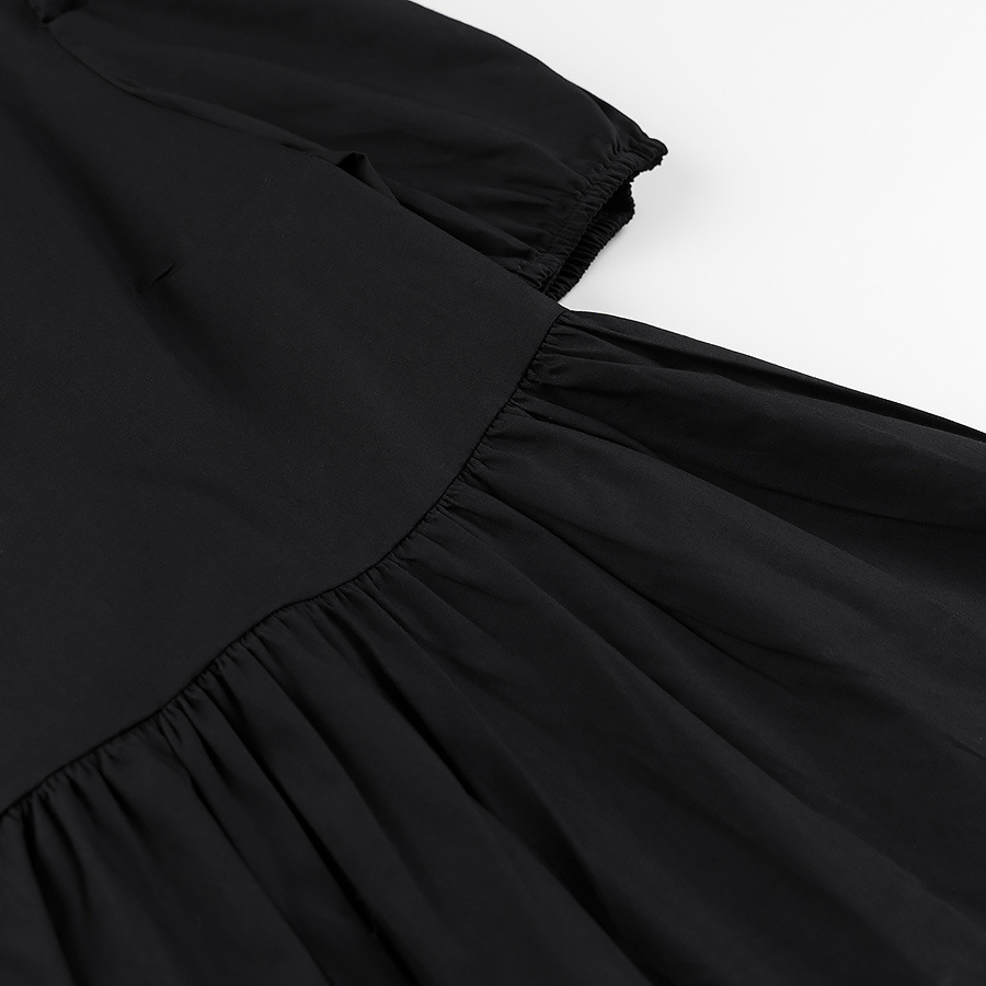 Box Collar Corset Front Puff Shirt