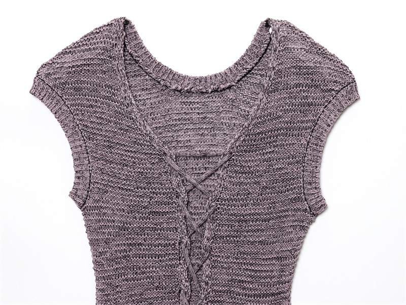 Ladies Open Front Sleeveless Polyester Cardigan