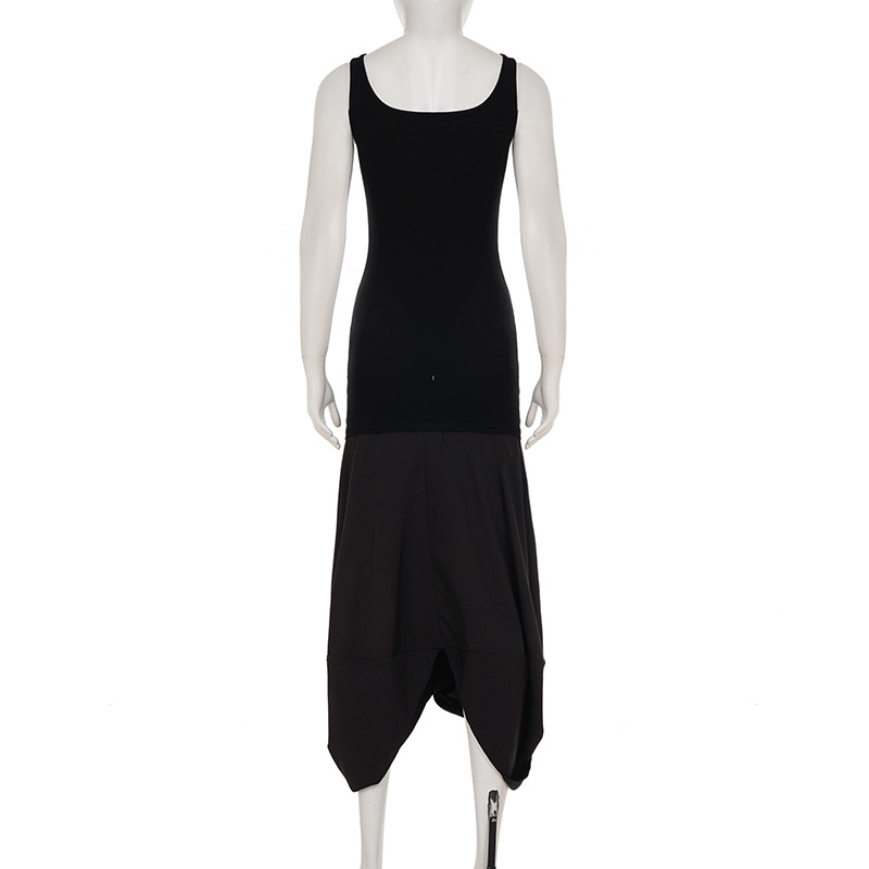 Fitted Scoop Neck Maxi Skirt