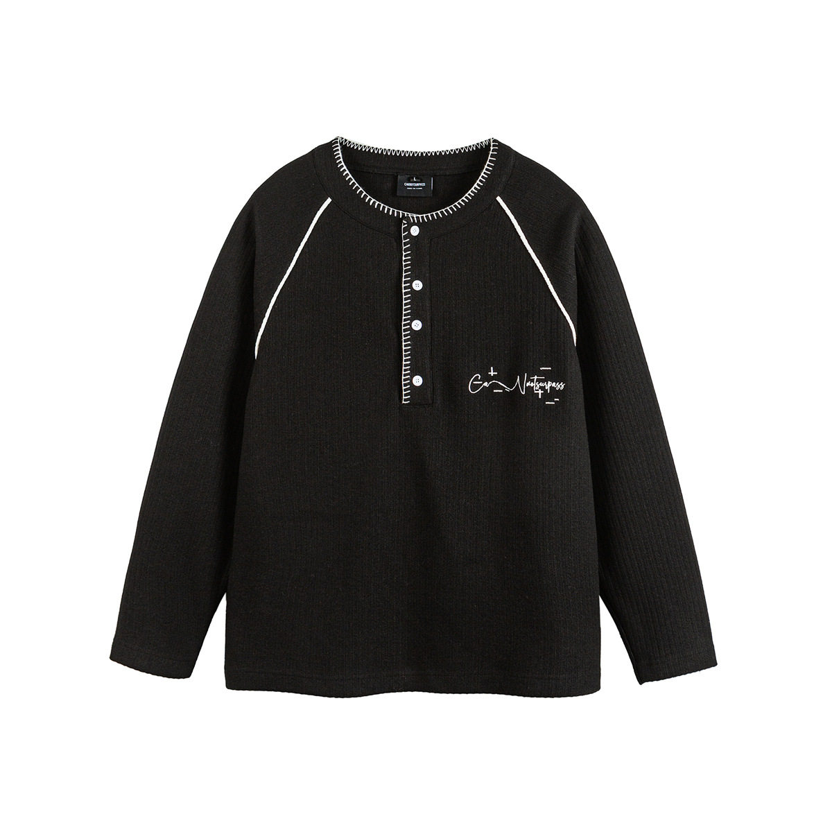 Oversized Color Block Long Sleeve Workwear Sweater