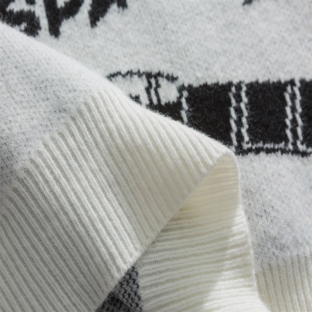Unisex Oversized Colorblock Japanese Workwear Sweater