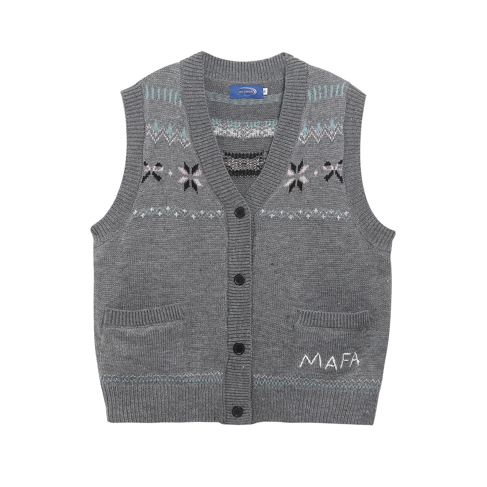 Universal Japanese Retro Patterned Acrylic Waistcoat