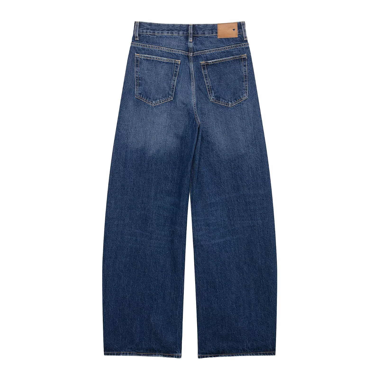 Versatile high waist slimming denim versatile wide leg pants for women