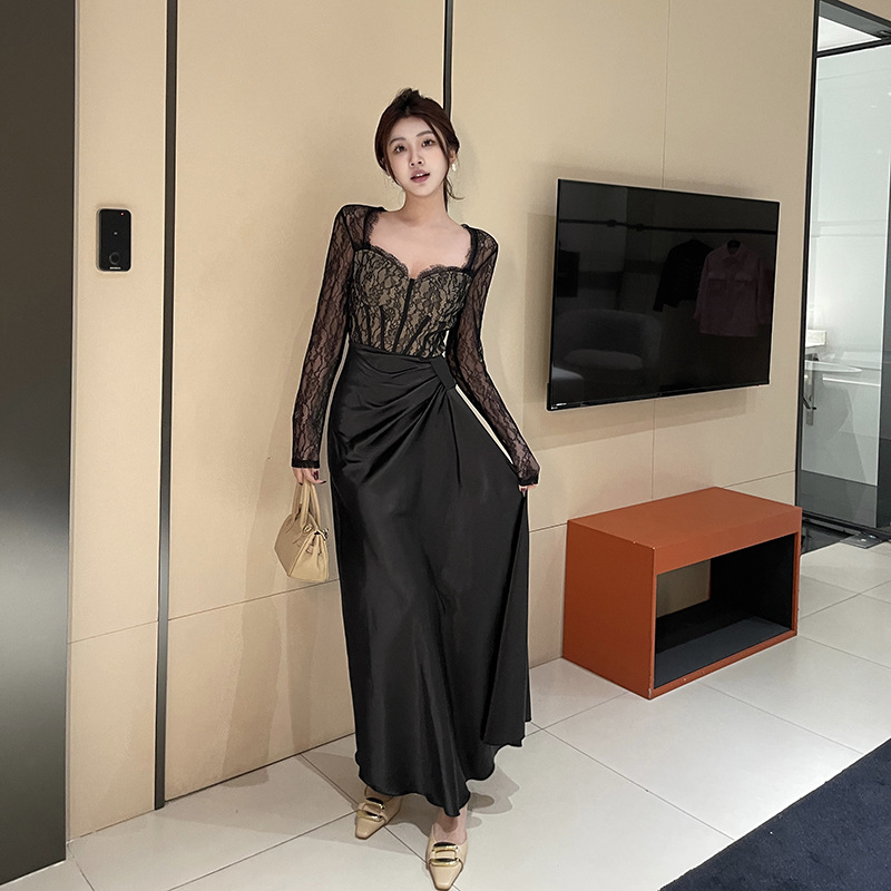 U-Neck Pencil Polyester Dress