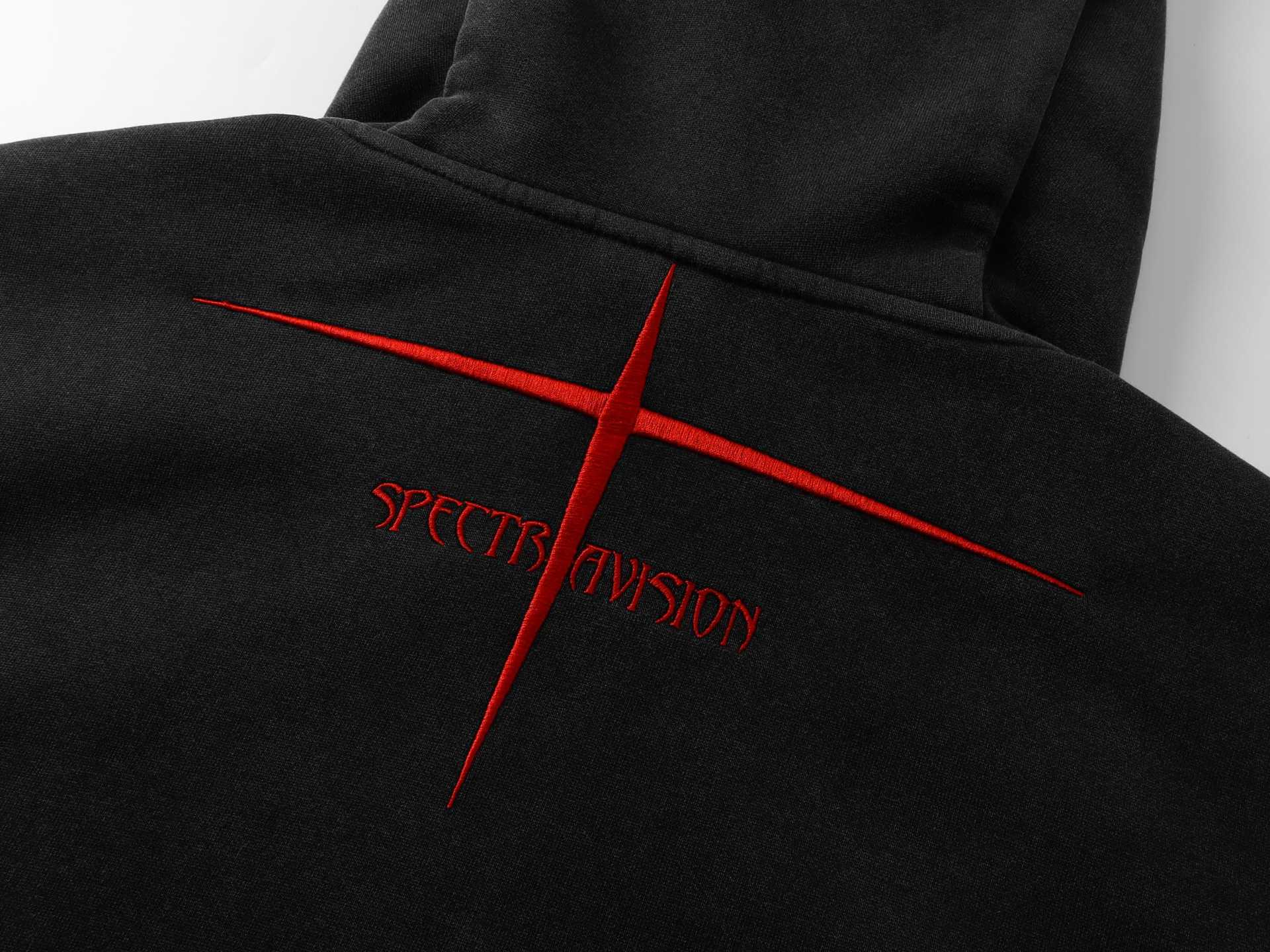 American Retro Loose Fit Geometric Zip Hoodie