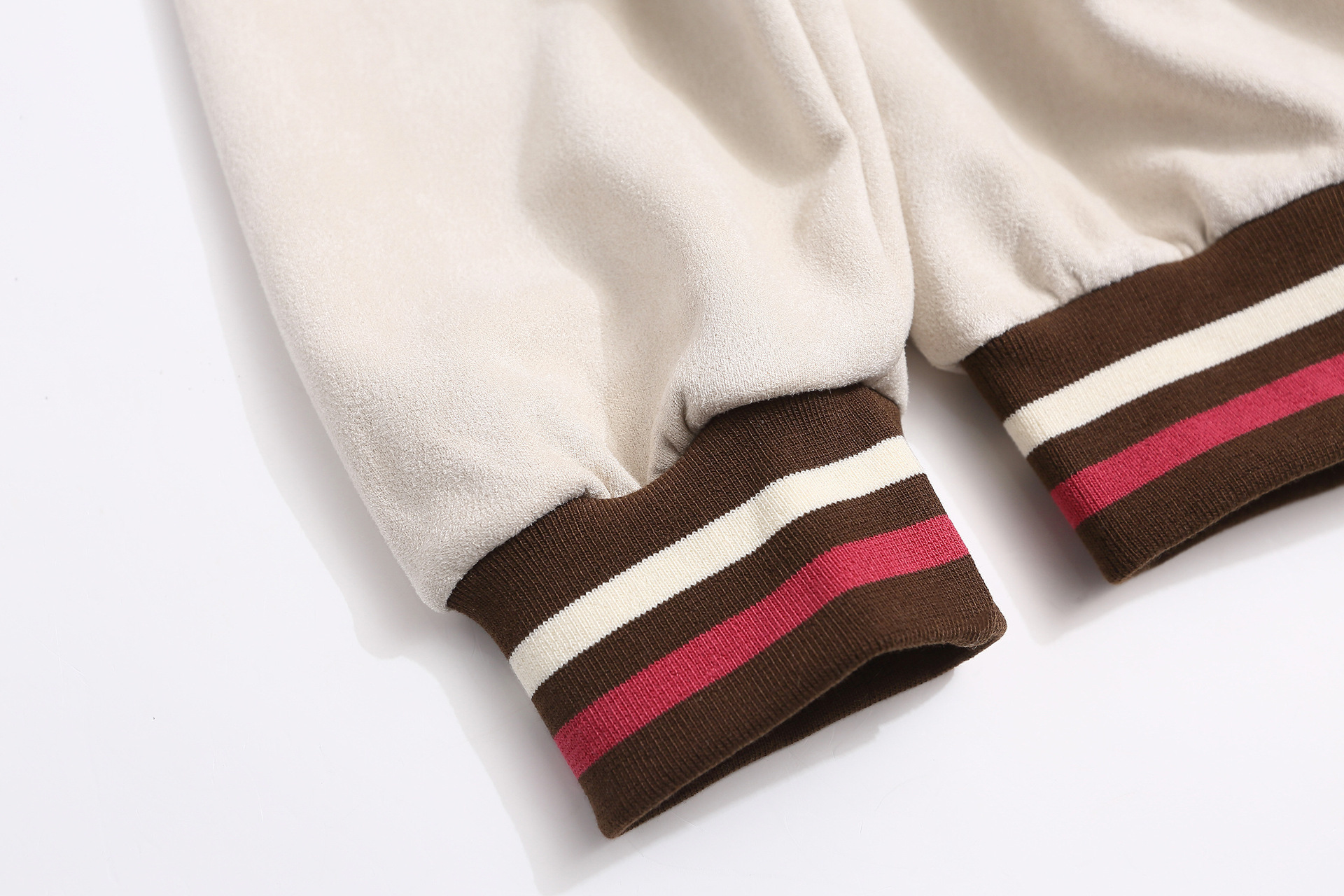 Wool collar zipper hoodie hooded