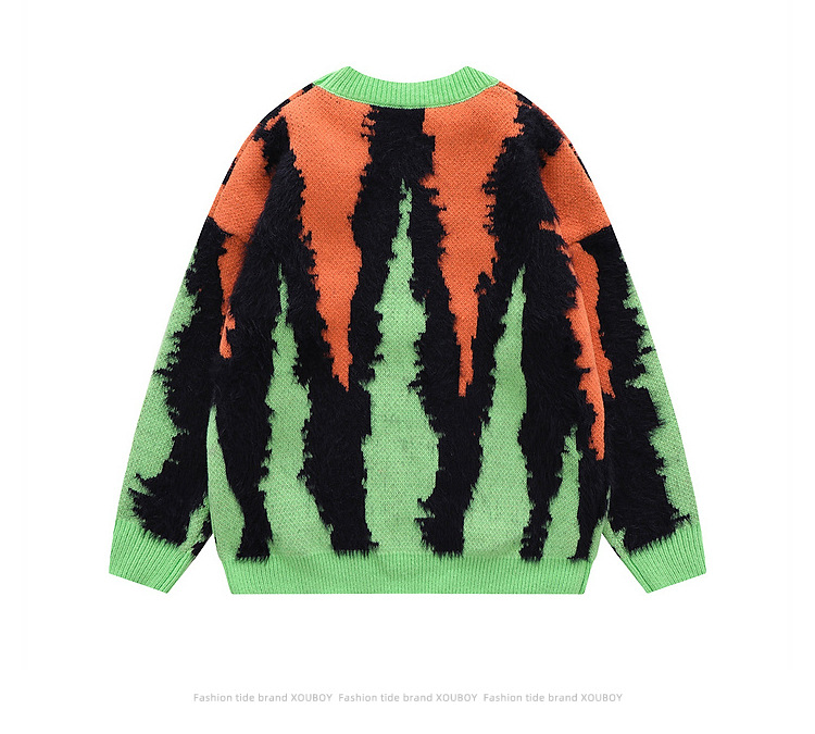 Chunky Baggy Retro Colorblock Sweater