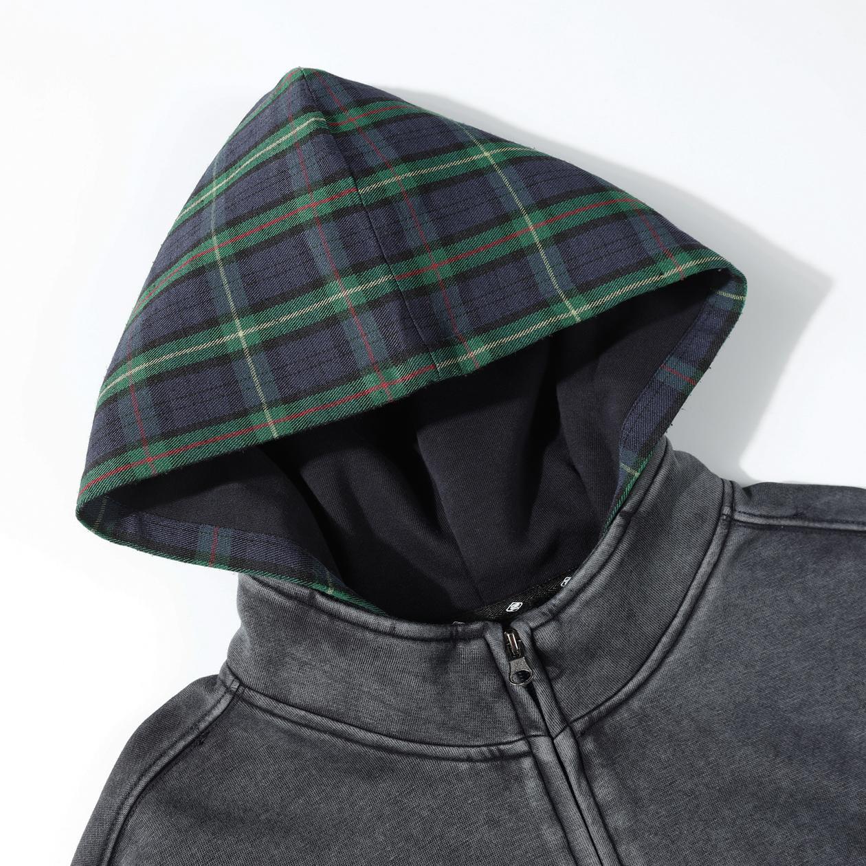 Faded Faux Layered Long Sleeve Hoodie