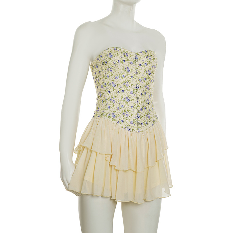 Sleeveless Fitted Ruffled Dress
