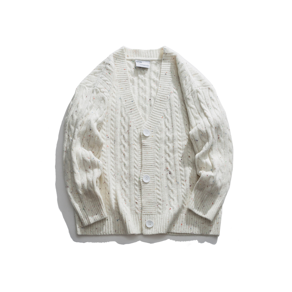 Japanese Workwear Jacquard Oversized Long Sleeve Cardigan