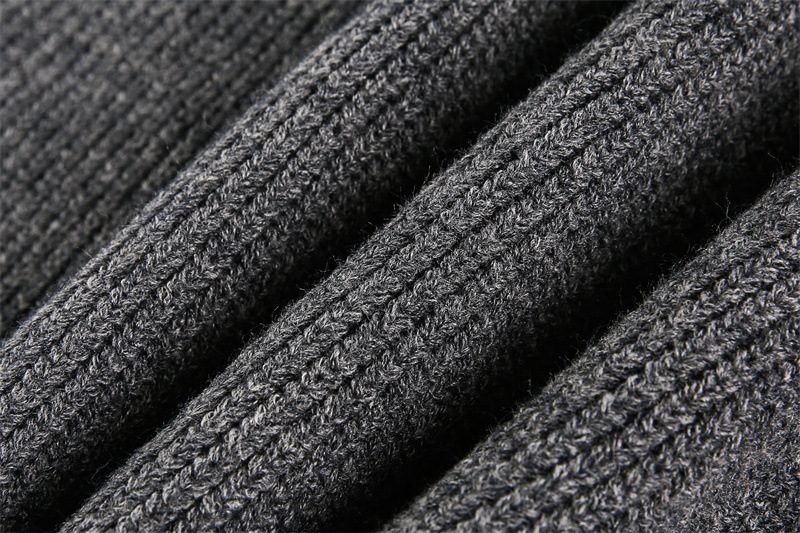 Oversized Japanese Workwear Zip-Up Ribbed Sweater