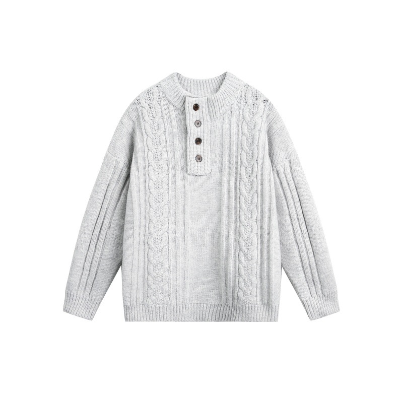 Oversized Japanese Workwear Cabled Sweater