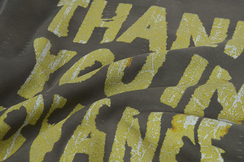 Oversized Cotton Alphabet Print Hoodie