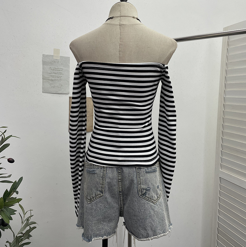 Celebrity Slim Fit Asymmetric Wrist-Length Crop Top
