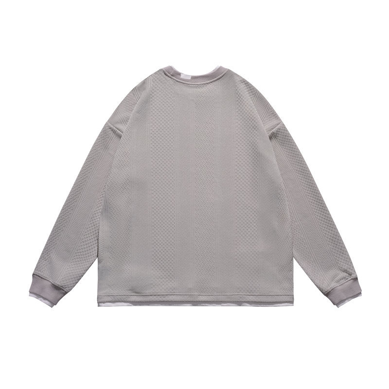 Layered Letter Print Oversized Hood Sweatshirt
