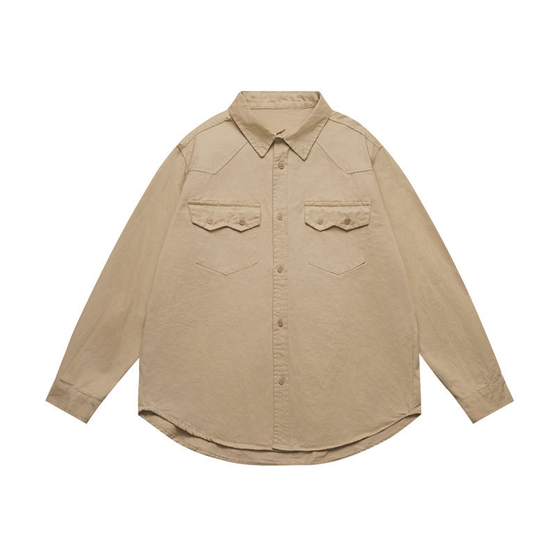 Relaxed Fit Utility Cotton Blend Shirt